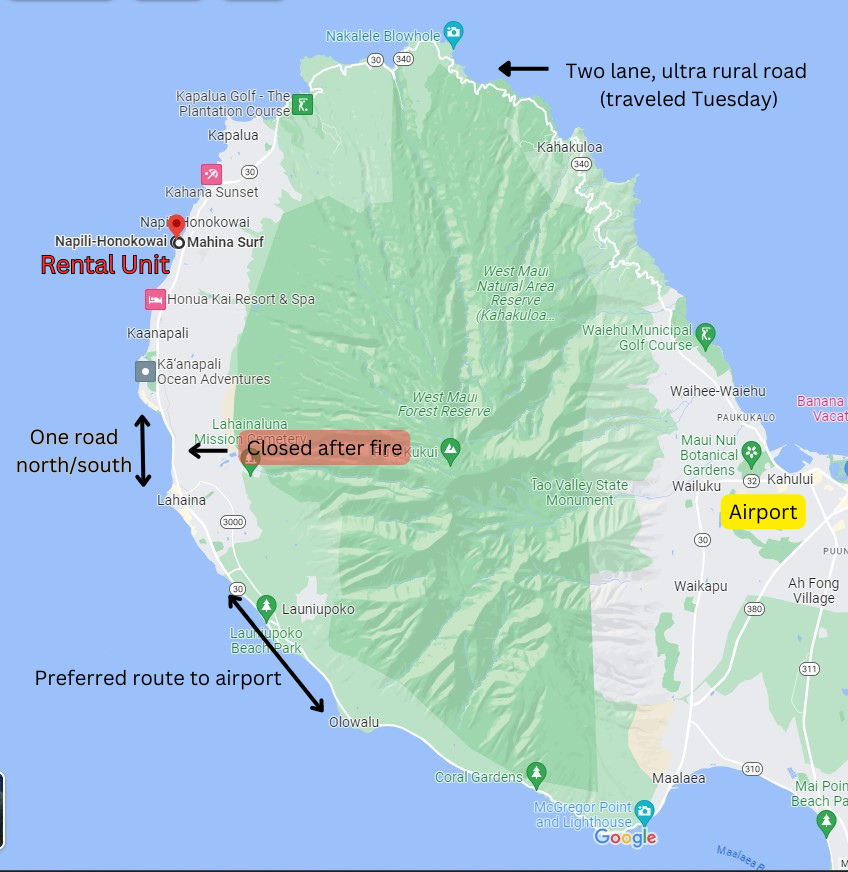West Maui - Map (After Fire)